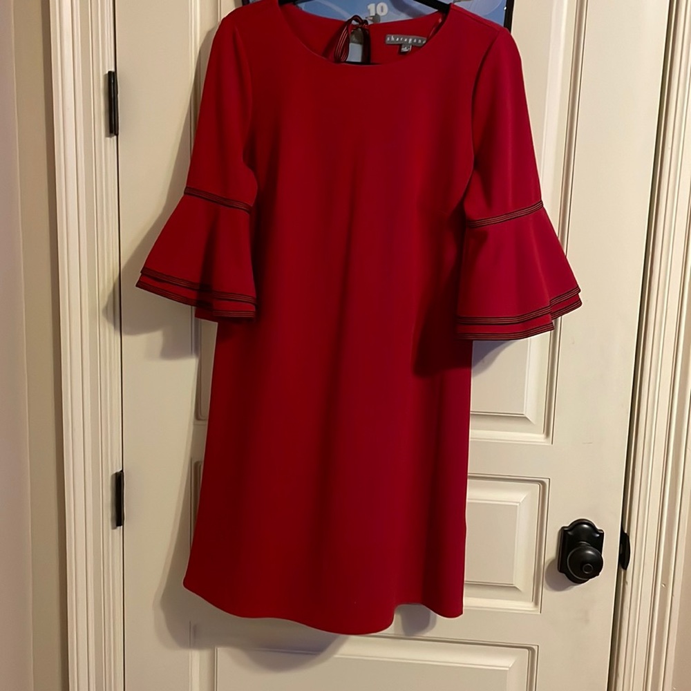 Red Dress with Black Trim